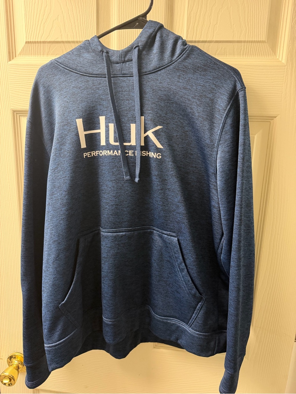Huk Blue Heather Performance Pullover Hoodie